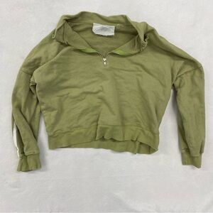 Acacia Green Organic 1/4 Zip Sweatshirt Small